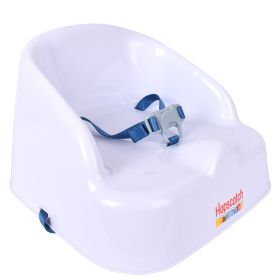 Portable Toddler Booster Seat with Straps – Lightweight Feeding Chair for 6+ Months, Unisex, White