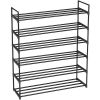 6 Tiers Shoe Rack Shoe Tower Shelf Storage Organizer For Bedroom, Entryway, Hallway, and Closet Black Color