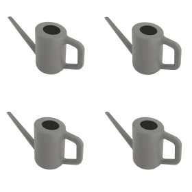 (4 Pack)56-Ounce Plastic Watering Can, Gray