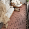 Plastic Interlocking Deck Tiles,44 Pack Patio Deck Tiles,12"x12" Square Waterproof Outdoor All Weather Use
