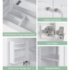 30" No Assembly Needed Vintage White Bathroom Vanity with Ceramic Sink,Two Soft-Close Doors & Adjustable Shelf,Modern Farmhouse Style