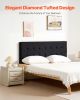 VEVOR Headboard, Queen Size Headboard with Adjustable Height, Comfortable Diamond Tufted for Queen Size Bed, W62.2 x H(42.72-54.53) x D2.76 in