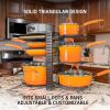 Pot Organizer Rack 8 Tiers Pots and Pans Organizer, Pot Lid Organizer for Kitchen Cabinet Cookware Organizers and Storage,Upgraded