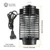 Electric Bug Zapper UV Light Flying Zapper Insect Killer Lamps Pest Mosquito Fly Trap Catcher Odorless Noiseless for Home Restaurant