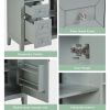 Solid Wood Bathroom Vanity with Ceramic Undermount Sink - 12" Soft-Close Drawer Slides, Flip Bin + Single Drawer + Storage Drawer, Adjustable Shelf