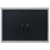 Wall Mounted Tool Cabinet Industrial Style Metal Gray and Black