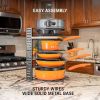 Pot Organizer Rack 8 Tiers Pots and Pans Organizer, Pot Lid Organizer for Kitchen Cabinet Cookware Organizers and Storage,Upgraded