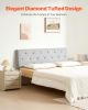 VEVOR Headboard, Full Size Headboard with Adjustable Height, Comfortable Diamond Tufted for Full Size Bed, W 56.3 x H(35.6-47.4) inches