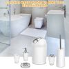 Bathroom Accessories Set 6 Pcs Bathroom Set Ensemble Complete Soap Dispenser Toothbrush Holder Tumbler Soap Dish Toilet Cleaning Brush Trash Can