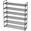 6 Tiers Shoe Rack Shoe Tower Shelf Storage Organizer For Bedroom, Entryway, Hallway, and Closet Black Color