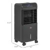 HOMCOM Portable Evaporative Air Cooler 3-in-1 Ice Cooling Fan with Remote Oscillation Timer Black for Home Office