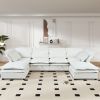 U_Style Double-Layer Cushion Modern Large U-Shaped Modular Sofa, Freely Combinable 6-Seater with Storage Function, Convertible to Sofa Bed