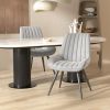 Modern Dining Chairs, Comfortable Dining Room Chairs with Thick Cushions, Fabric Upholstered Side Chairs with Metal Legs for Kitchen