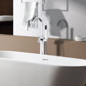 Freestanding Bathtub Faucet with Hand Shower (Color: as Pic)
