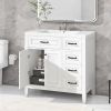 36" Bathroom Vanity with Sink Combo, Black Bathroom Cabinet with Drawers, Solid Frame and MDF Board