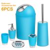 Bathroom Accessories Set 6 Pcs Bathroom Set Ensemble Complete Soap Dispenser Toothbrush Holder