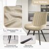 Modern Dining Chairs, Comfortable Dining Room Chairs with Thick Cushions, Fabric Upholstered Side Chairs with Metal Legs for Kitchen