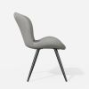 Modern Dining Room Chairs Set of 2, Upholstered Kitchen Dinner Chair Fabric and Curved Backrest Kitchen Chairs