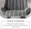 Modern Dining Chairs, Comfortable Dining Room Chairs with Thick Cushions, Fabric Upholstered Side Chairs with Metal Legs for Kitchen