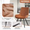 Modern Dining Chairs, Comfortable Dining Room Chairs with Thick Cushions, Fabric Upholstered Side Chairs with Metal Legs for Kitchen