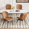 Modern Dining Room Chairs Set of 2, Upholstered Kitchen Dinner Chair Fabric and Curved Backrest Kitchen Chairs